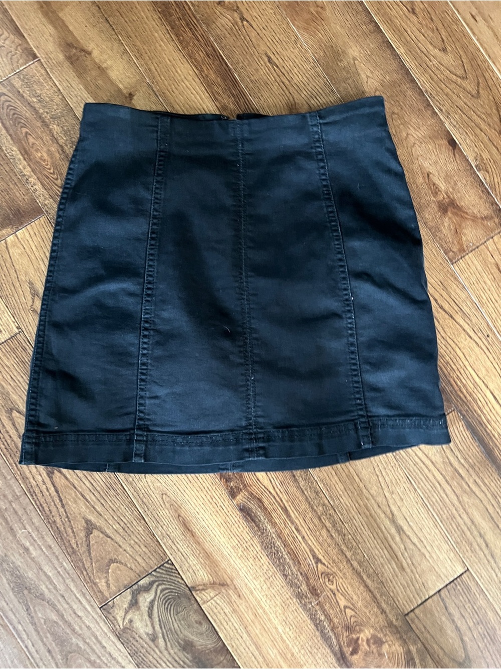 Free People Black Panel Mini Skirt